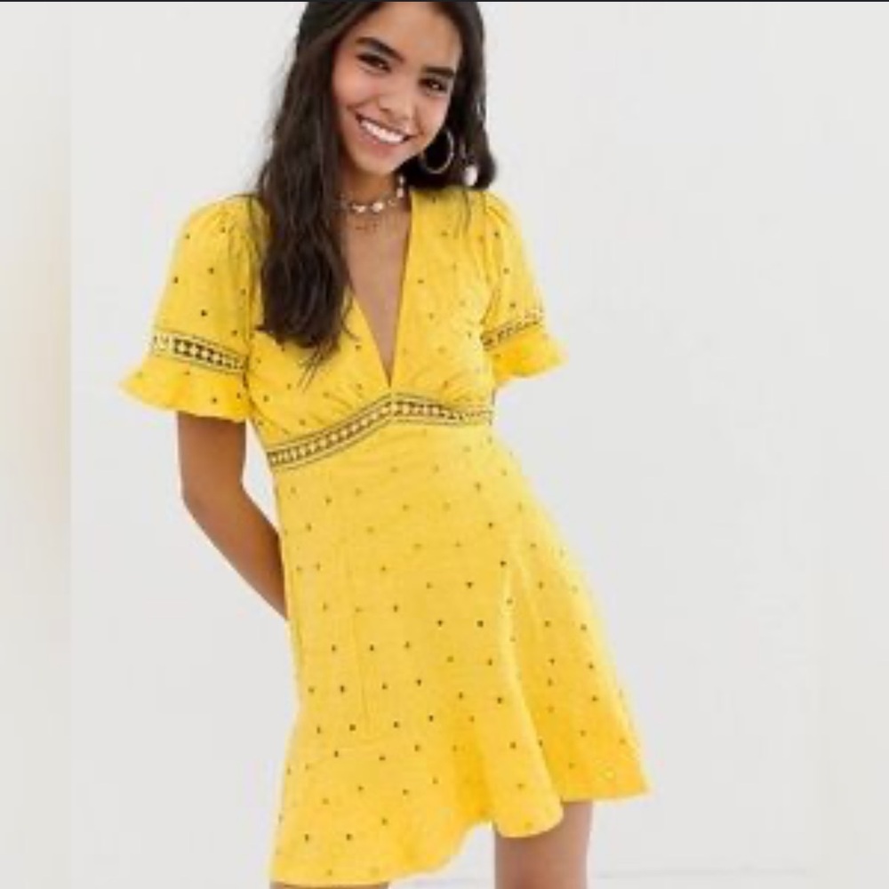 ASOS Yellow Flower Dress